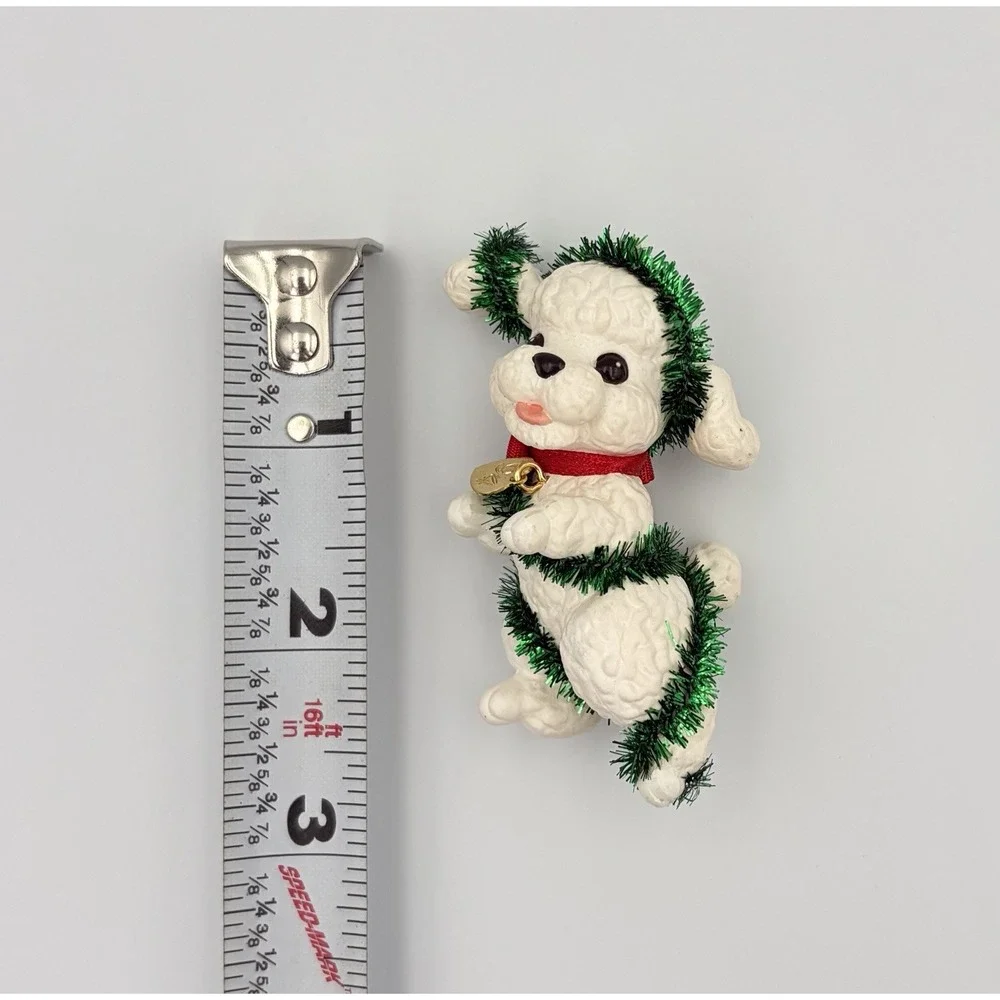Hallmark Keepsake Ornament Puppy Love 1994 White Poodle Dog 4th QX525-3 VTG